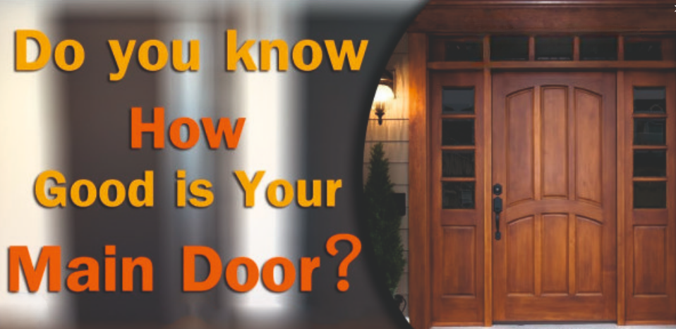 How should the main door of a house be