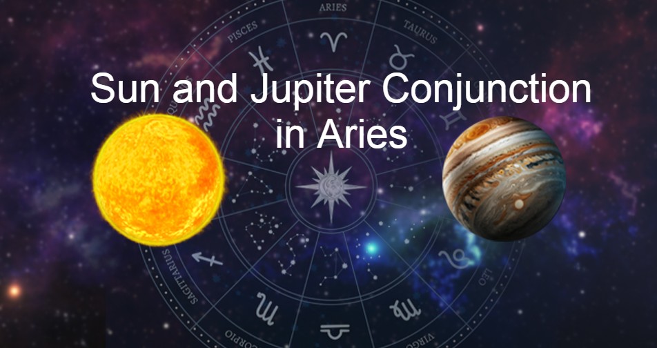 Sun and Jupiter conjunction in Aries